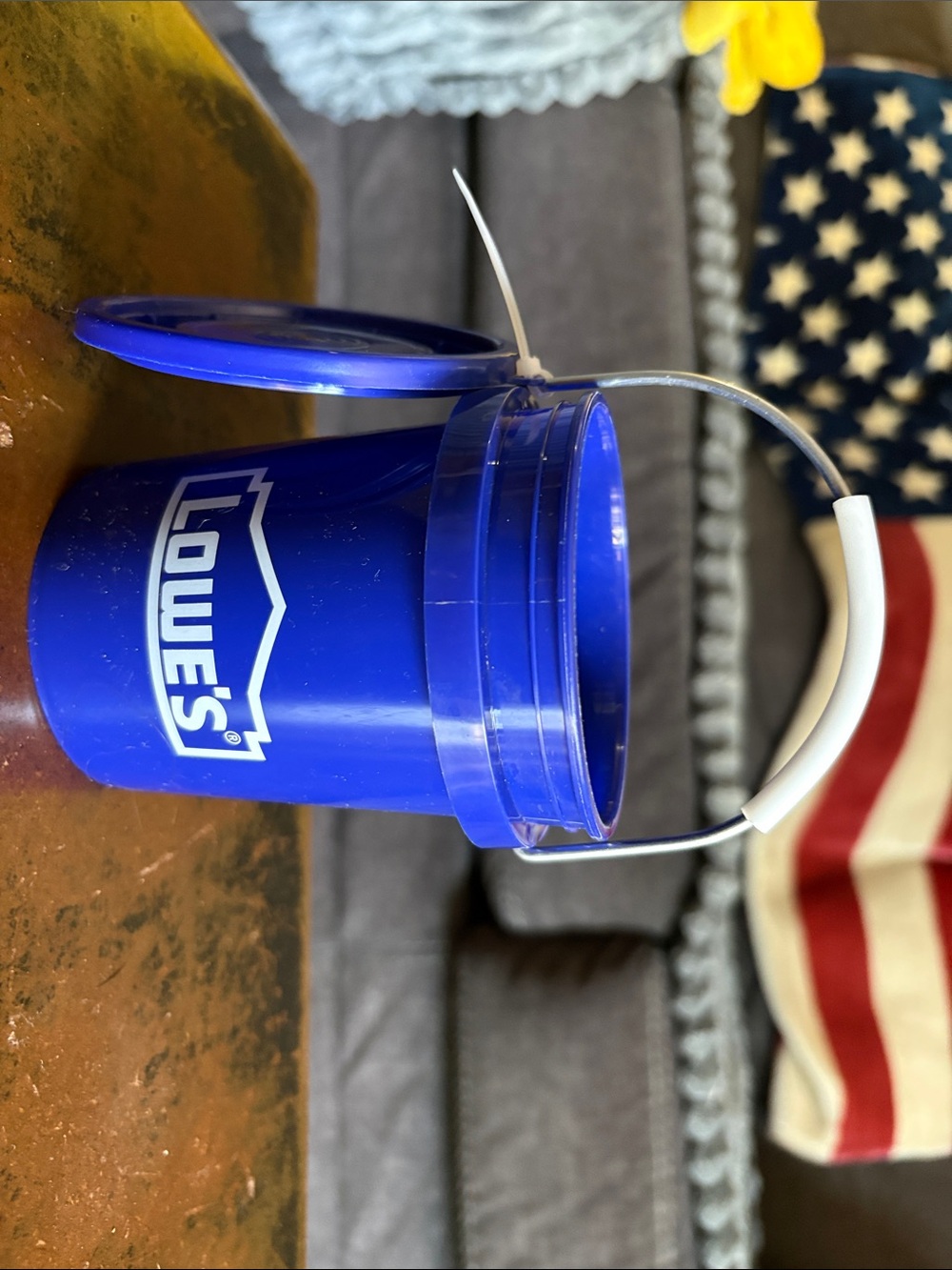 Lowe's Mini Blue Plastic Bucket with Handle